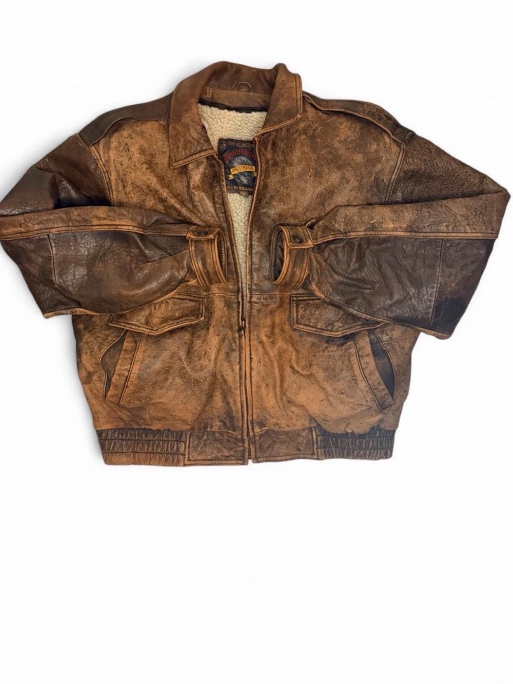 Vintage AdventureBound Brown 100% leather jacket